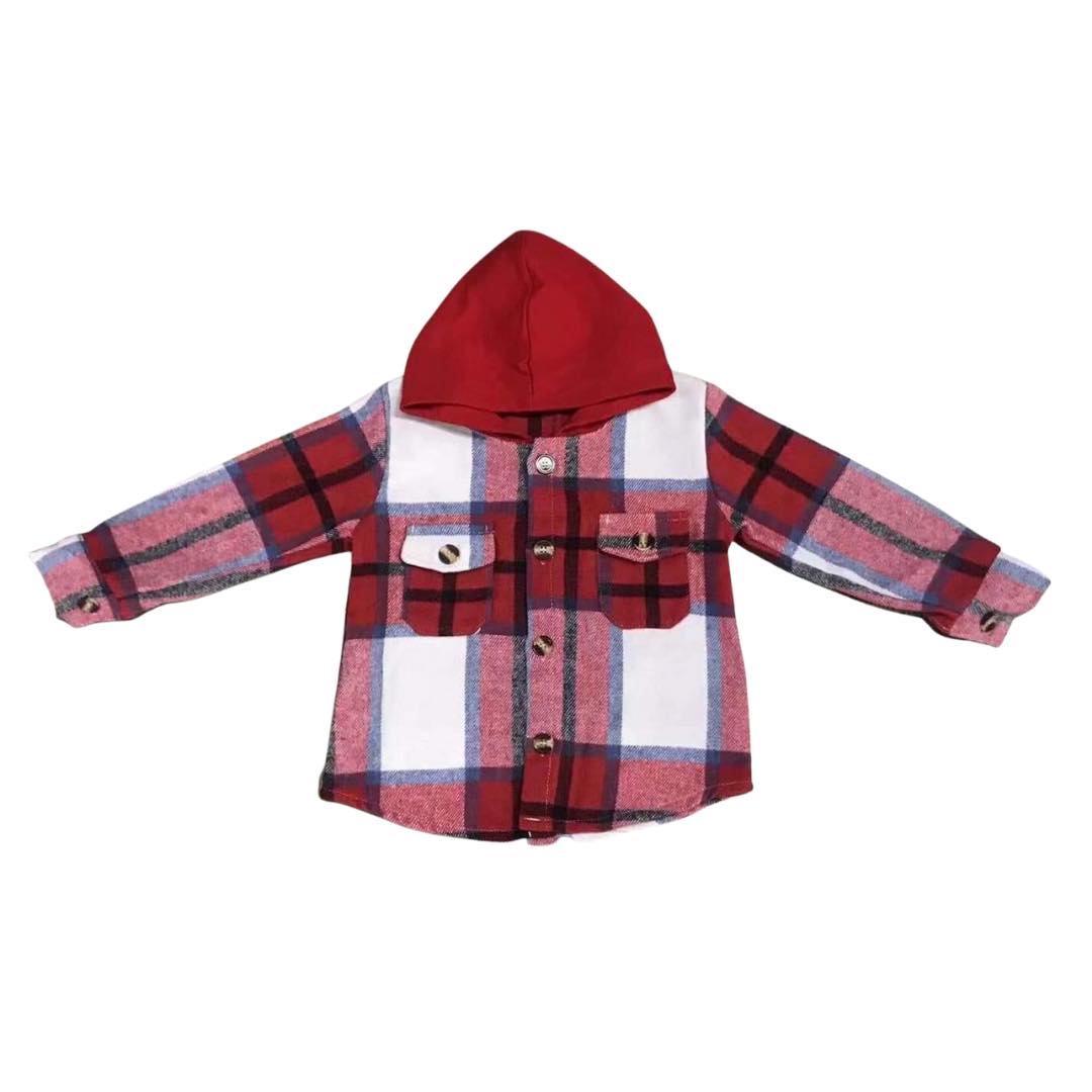 ᴡᴇᴇᴋʟʏ ᴘʀᴇ ᴏʀᴅᴇʀ Flannel- Red Hooded