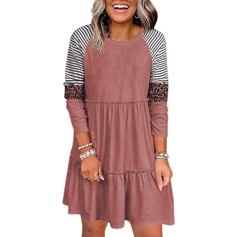 ᴡᴇᴇᴋʟʏ ᴘʀᴇ ᴏʀᴅᴇʀ Women's Colorblock Mauve Dress