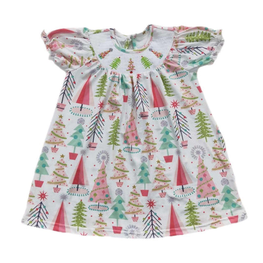 ᴡᴇᴇᴋʟʏ ᴘʀᴇ ᴏʀᴅᴇʀ Christmas Trees Smocked Dress