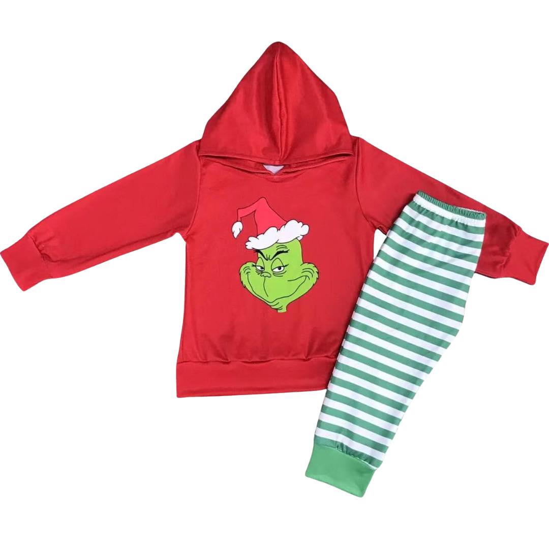 ᴡᴇᴇᴋʟʏ ᴘʀᴇ ᴏʀᴅᴇʀ Christmas Mean Green Hooded Set