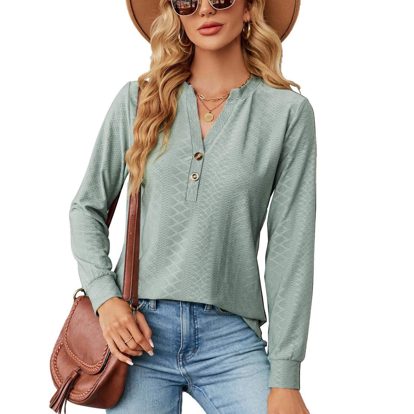 ᴡᴇᴇᴋʟʏ ᴘʀᴇ ᴏʀᴅᴇʀ Women's Quarter Button Up Top