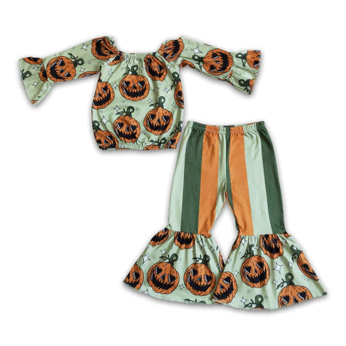 ᴡᴇᴇᴋʟʏ ᴘʀᴇ ᴏʀᴅᴇʀ Halloween Pumpkin Stripes Set