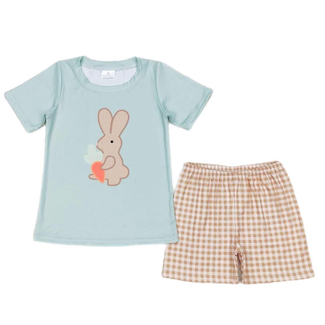 ᴡᴇᴇᴋʟʏ ᴘʀᴇ ᴏʀᴅᴇʀ Easter Embroidered Bunny Shorts Set