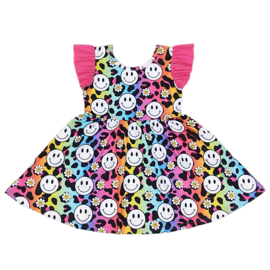 ᴡᴇᴇᴋʟʏ ᴘʀᴇ ᴏʀᴅᴇʀ Neon Leopard Smilies Dress