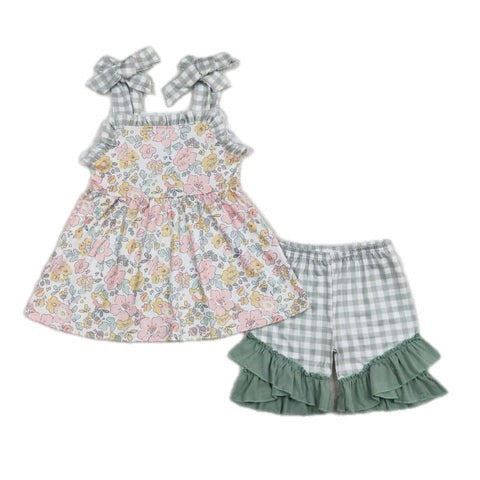 ᴡᴇᴇᴋʟʏ ᴘʀᴇ ᴏʀᴅᴇʀ Floral Ruffle Shorts Set