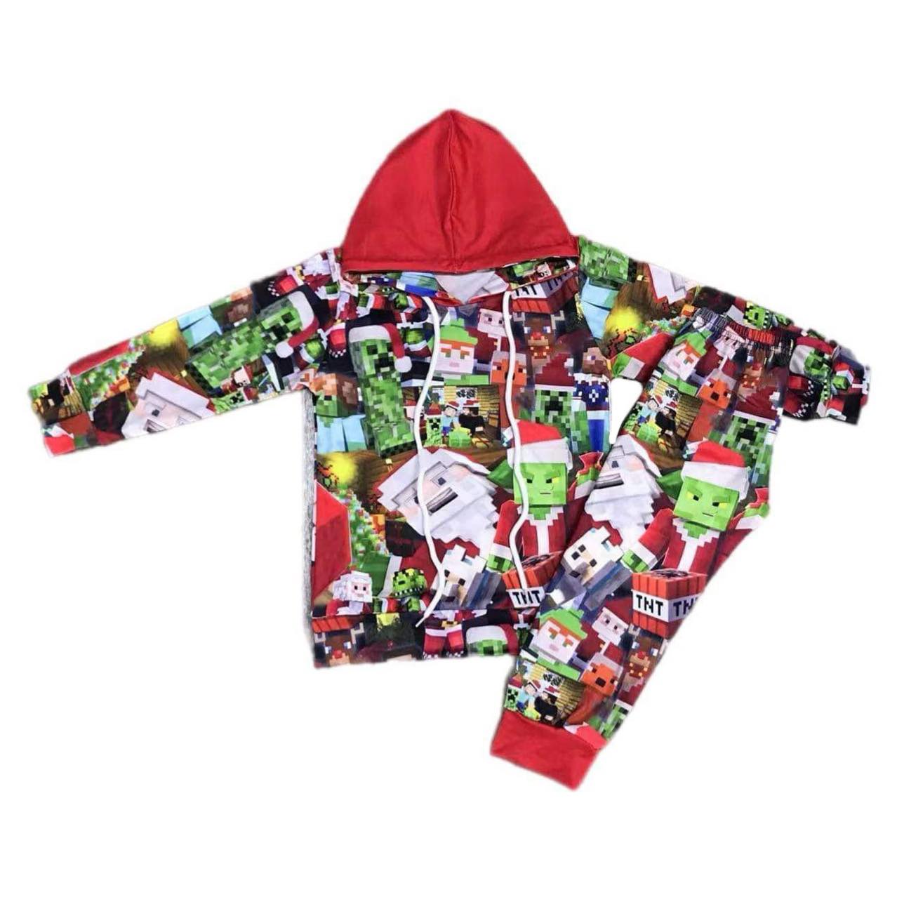 ᴡᴇᴇᴋʟʏ ᴘʀᴇ ᴏʀᴅᴇʀ Christmas Minecraft Hoodie Set