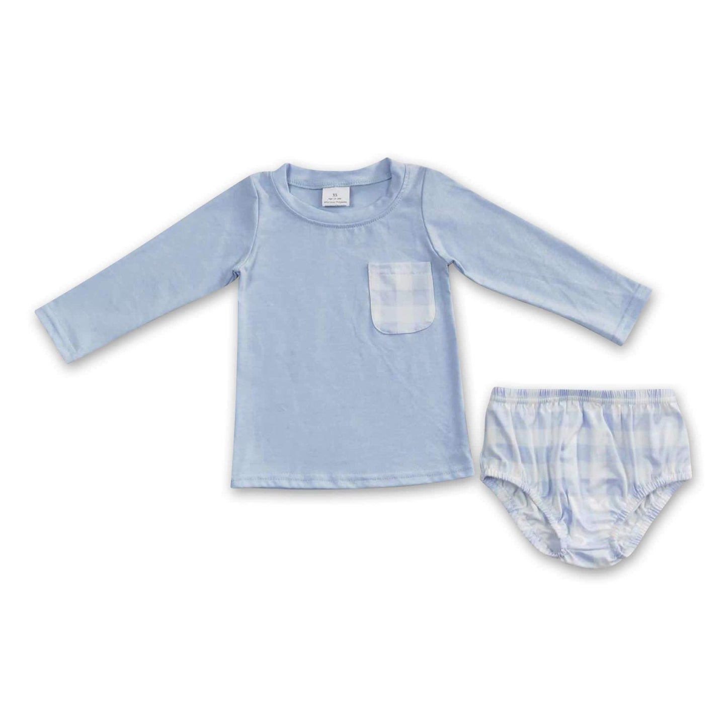 ᴡᴇᴇᴋʟʏ ᴘʀᴇ ᴏʀᴅᴇʀ Blue Plaid Bummies Set