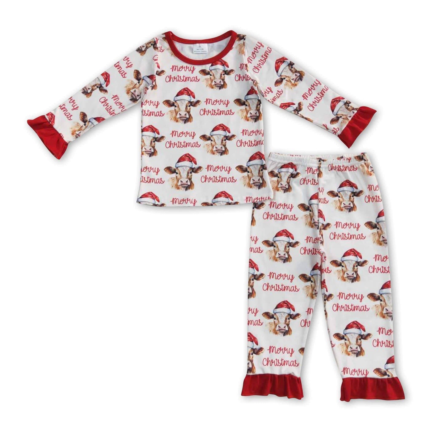 Christmas Santa Cow Ruffle Lounge: Pre-Order