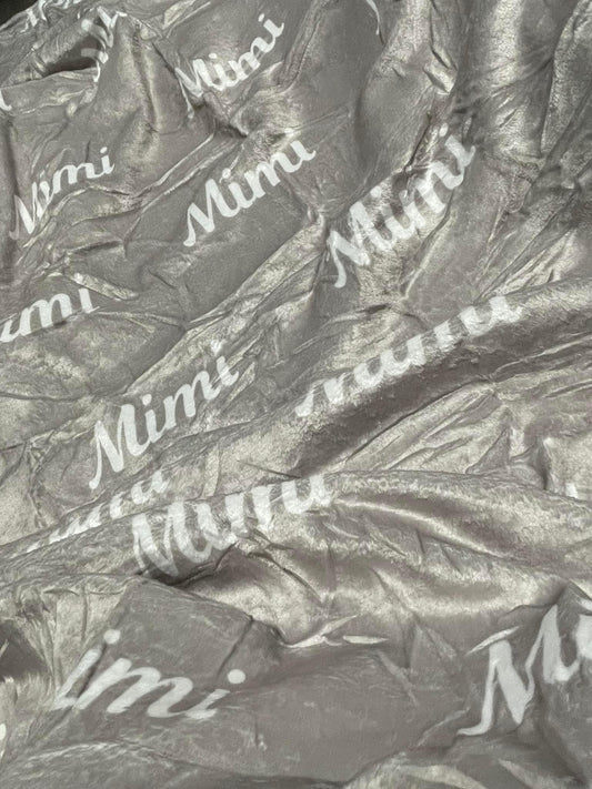 Name Blankets: Silver