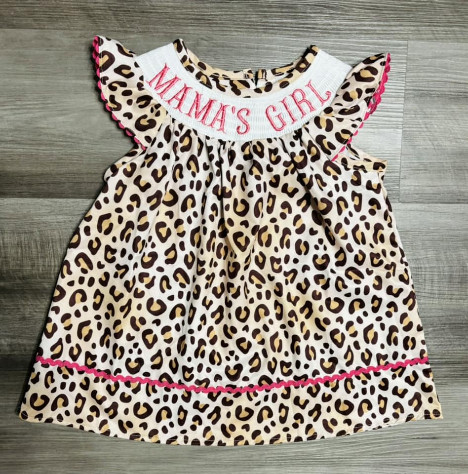 12mo fits like 18 or 18/24    ʀᴇᴀᴅʏ ᴛᴏ ꜱʜɪᴘ! Zoo Mama's Girl Leopard Smocked Dress