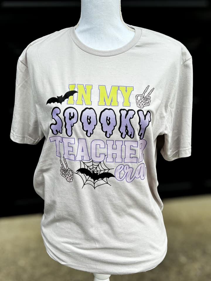 Adult Medium Spooky Teacher Era Graphic Tee Ready to Ship