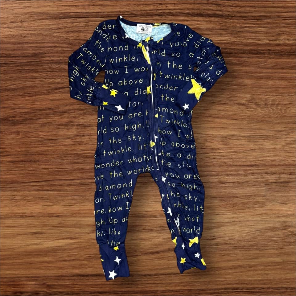 0-3 months Bamboo Twinkle Twinkle Exclusive Zippie: Ready to Ship!