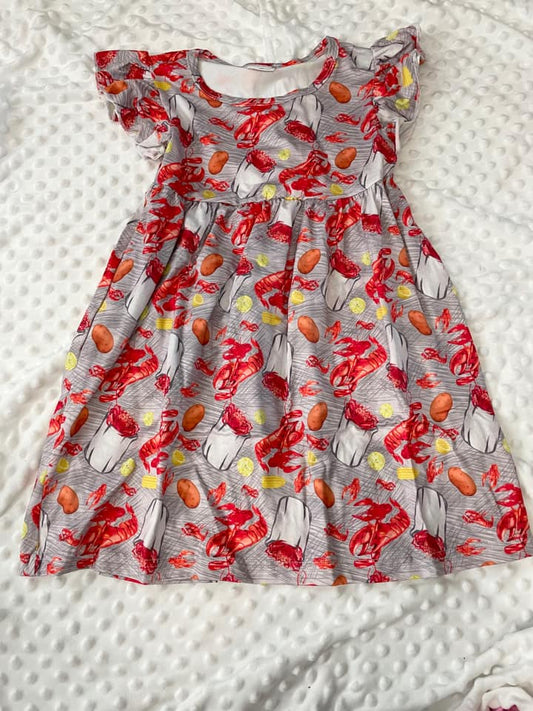 5-6T Crawfish Dress ʀᴇᴀᴅʏ ᴛᴏ ꜱʜɪᴘ!